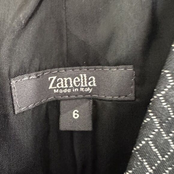 ZANELLA Made in Italy Blazer Gray Lined Zip Up Career Fitted Jacket Size 6 - Picture 2 of 11